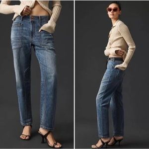 Anthropologie Pilcro The Wanderer Relaxed-Leg Jeans in Denim Medium Blue 27